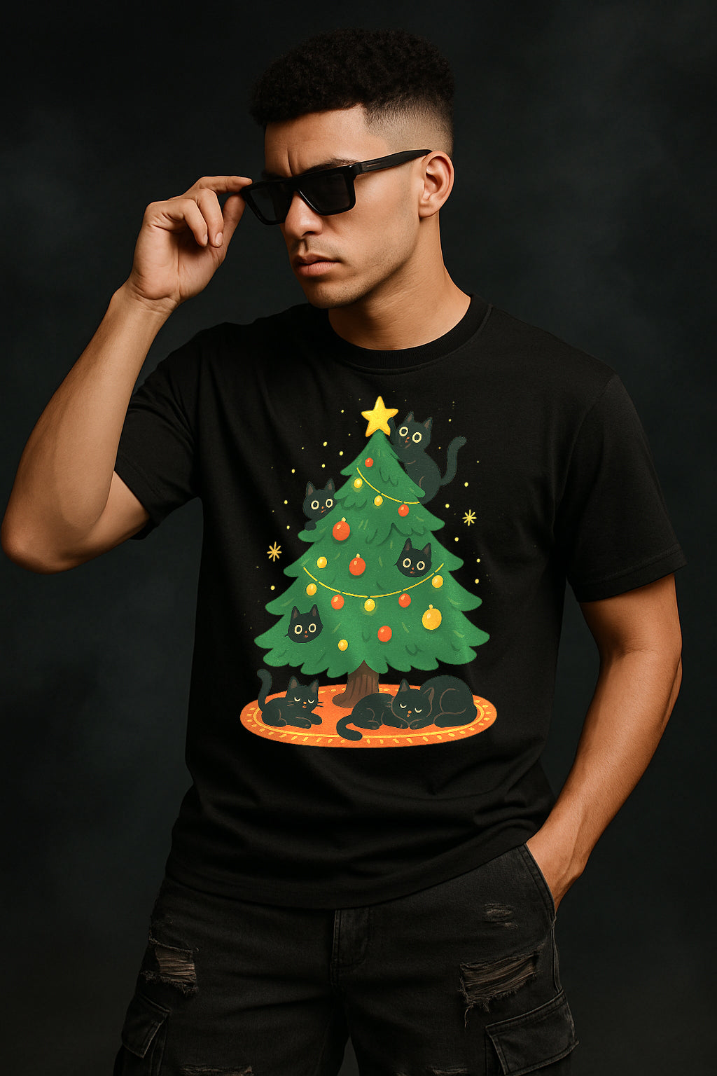 CHRISTMAS CATS - COZY HOLIDAY GRAPHIC TEE